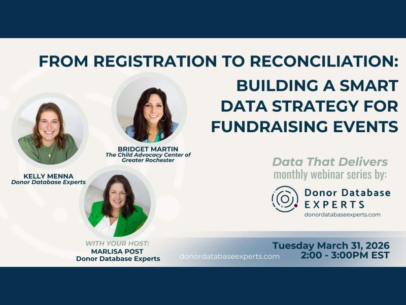 Webinar: Building a Smart Data Strategy for Fundraising Events