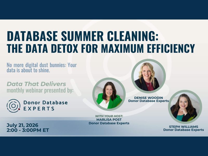 Webinar: Database Summer Cleaning
